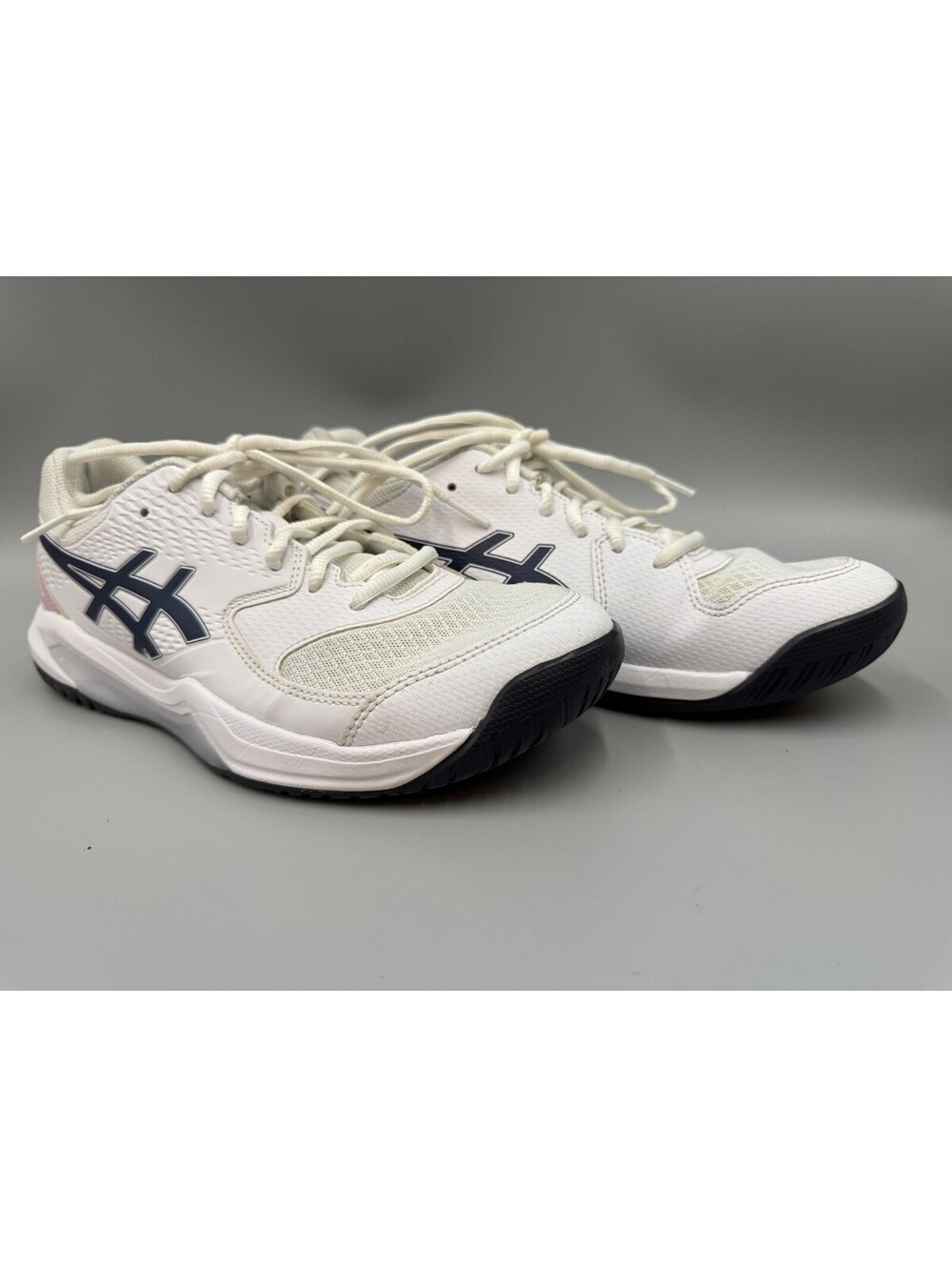 Women’s ASICS GEL-Dedicate 8 Tennis Shoes, White & Blue, Size 9.5